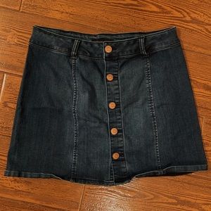 Button Up Mini Skirt